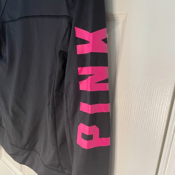 PINK Victoria's Secret Black 1/4 Zip Pullover - Picture 7 of 7